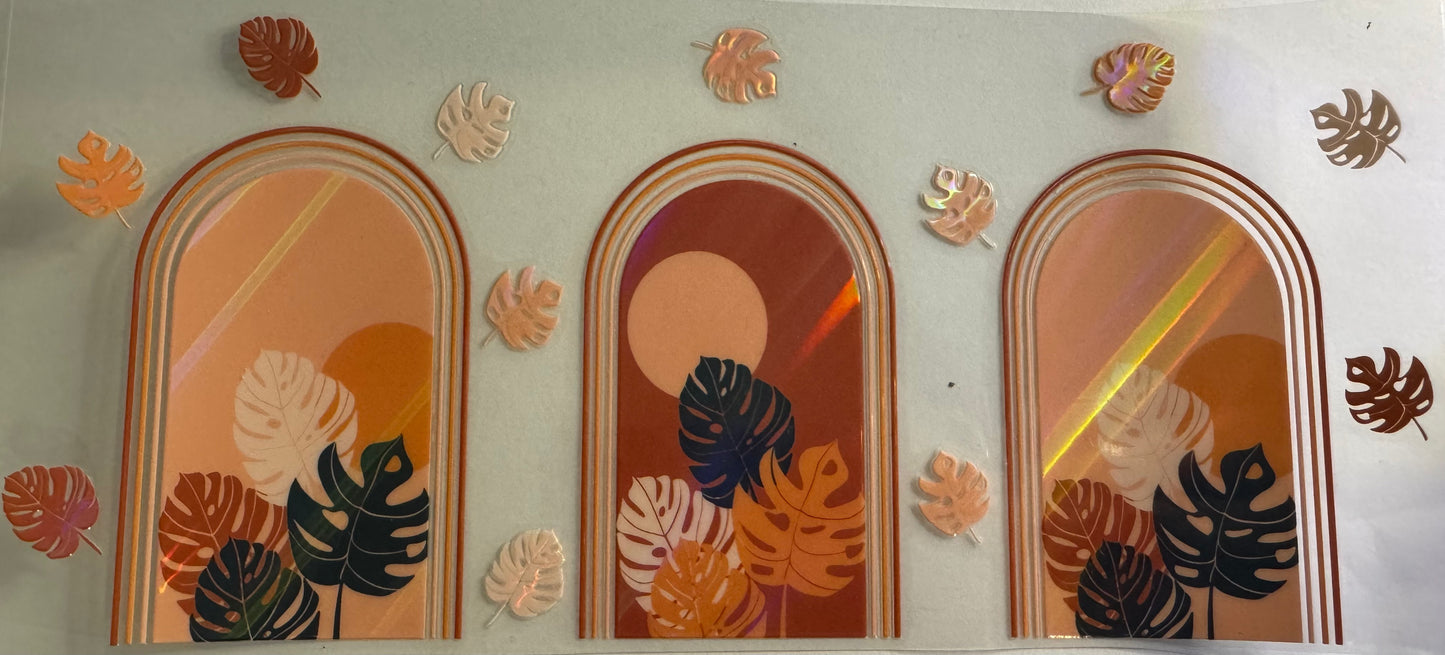 Mirror flowers holographic