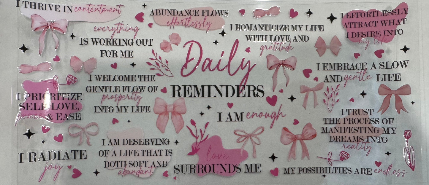 Daily reminders I am