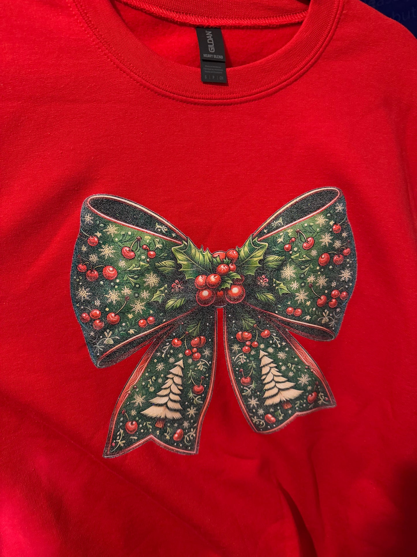 Size S crewneck glitter print
