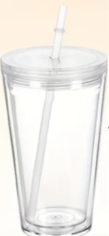 16 oz. acrylic snowglobe tumbler