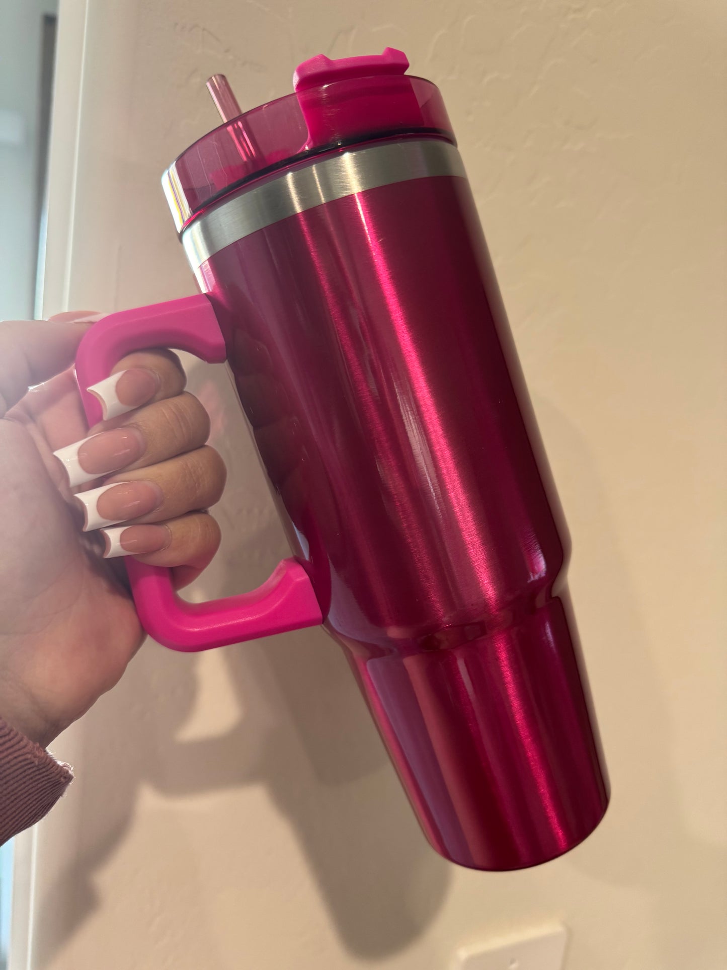 30 oz Barbie pink stainless steel tumbler