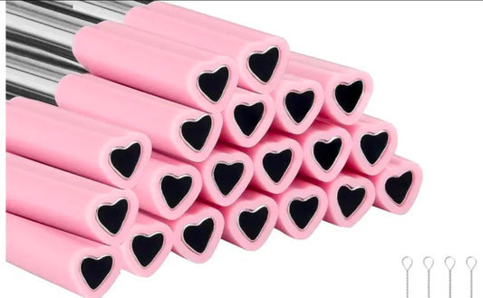 Heart stainless steel straws