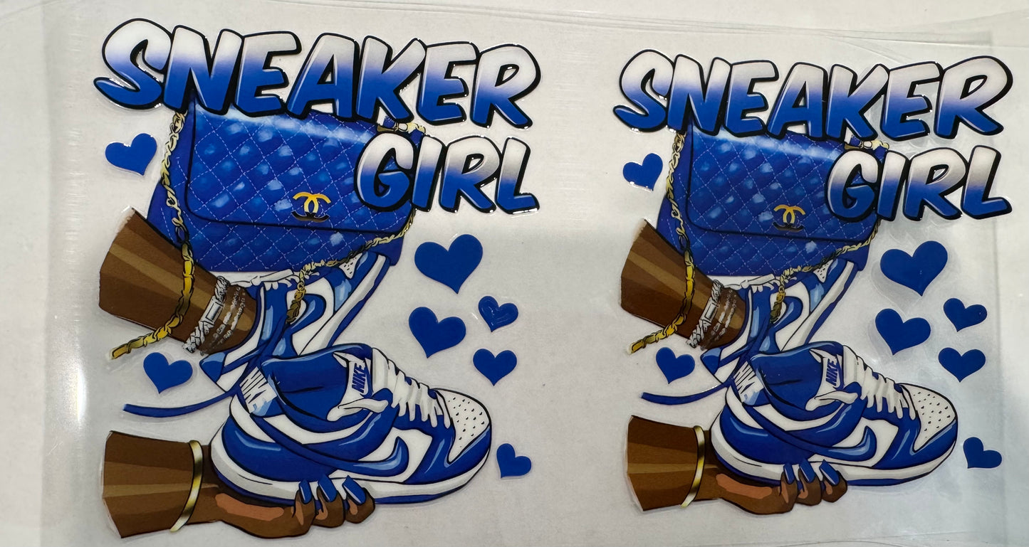 Blue sneakers girl