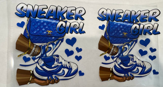 Blue sneakers girl
