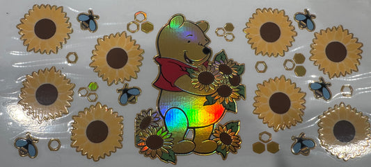 Holographic Pooh sunflowers