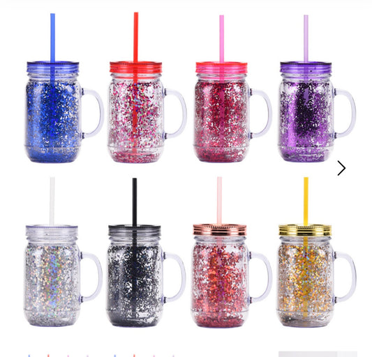 Mason jar snowglobe