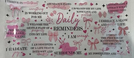Daily reminders I am