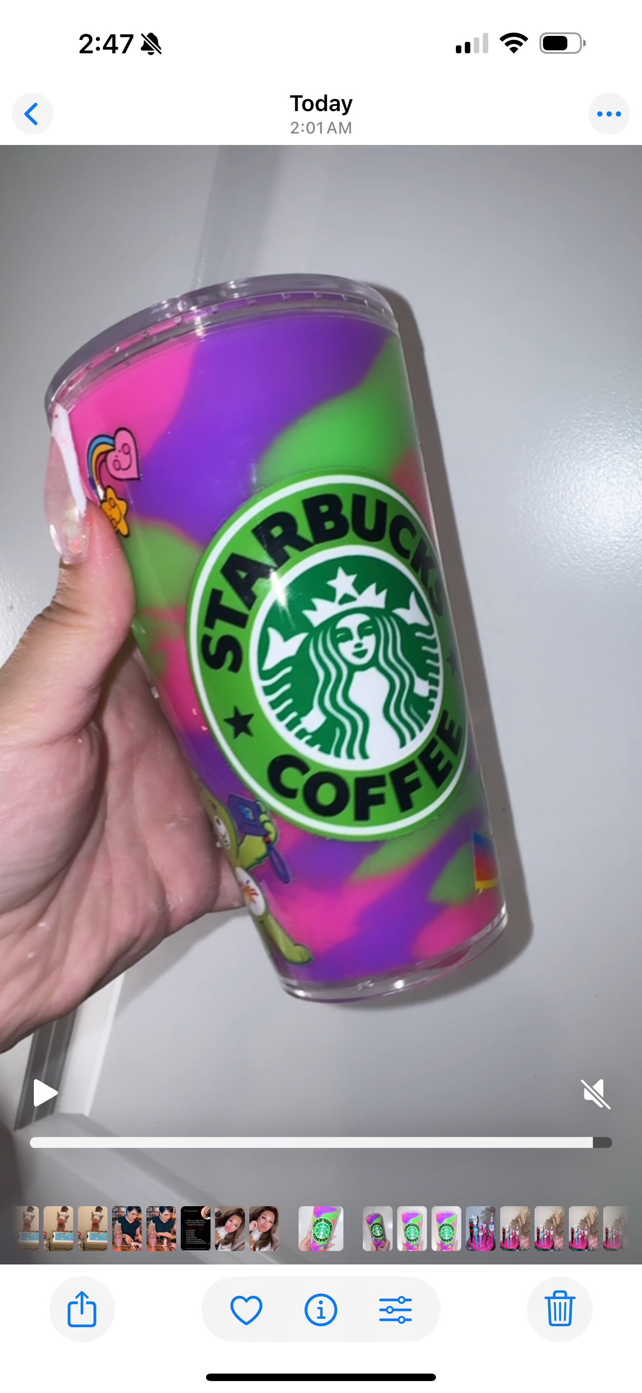 LIVE CLAIM TIE DYE CAREBEAR 16 oz