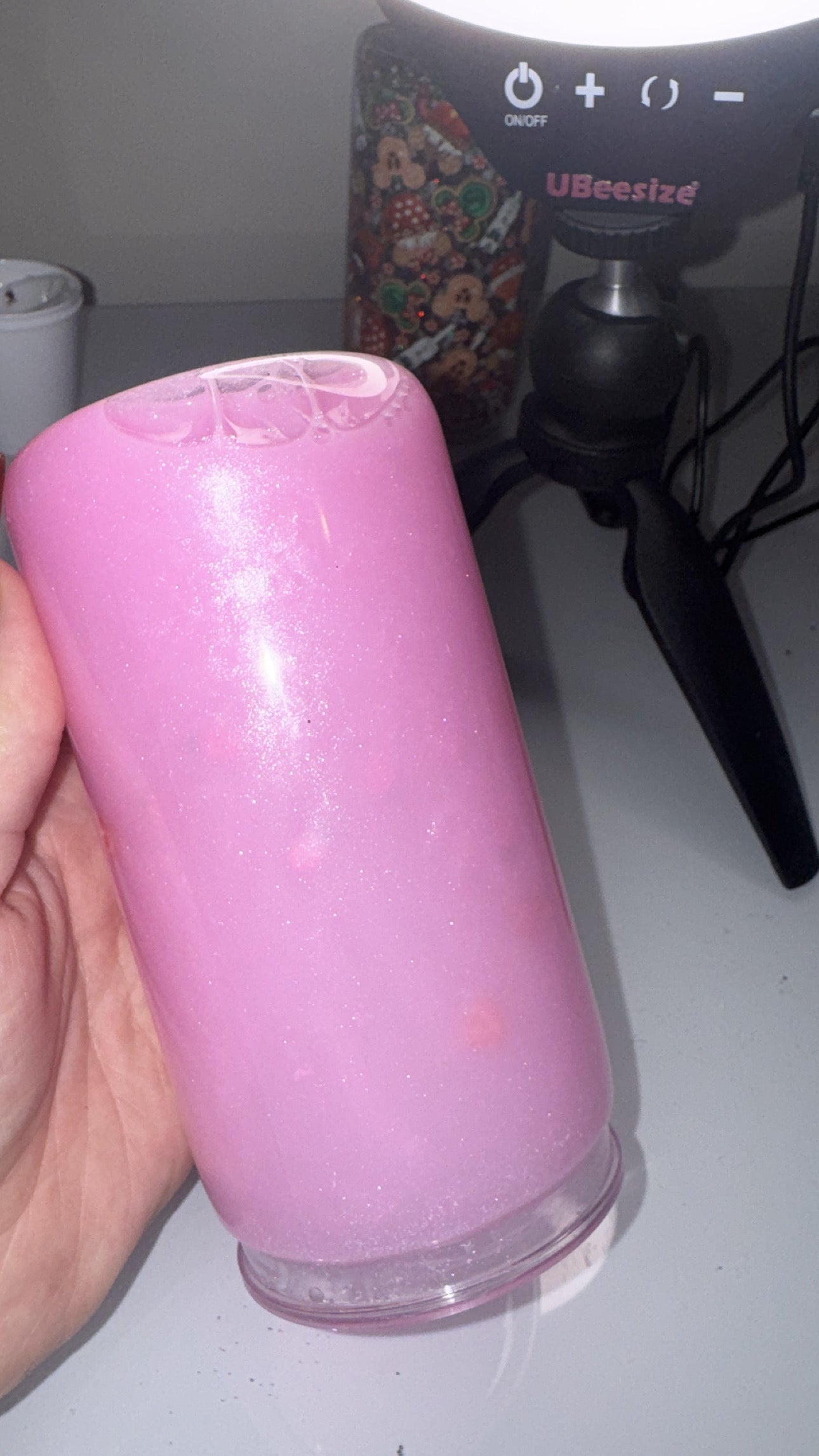 Strawberry pink drink cup