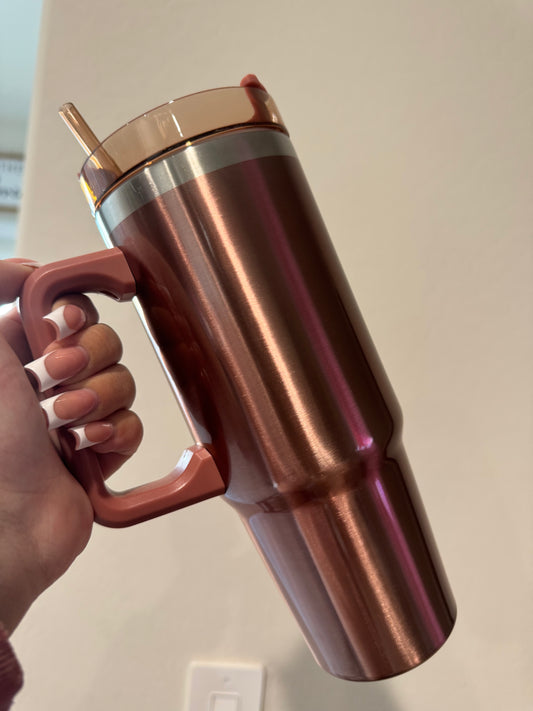 30 oz rose gold stainless steel tumbler